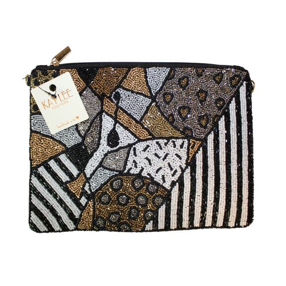 KAY LEE Multi Color Martini Beaded Crossbody Bag #KB5 - Picture 1 of 4